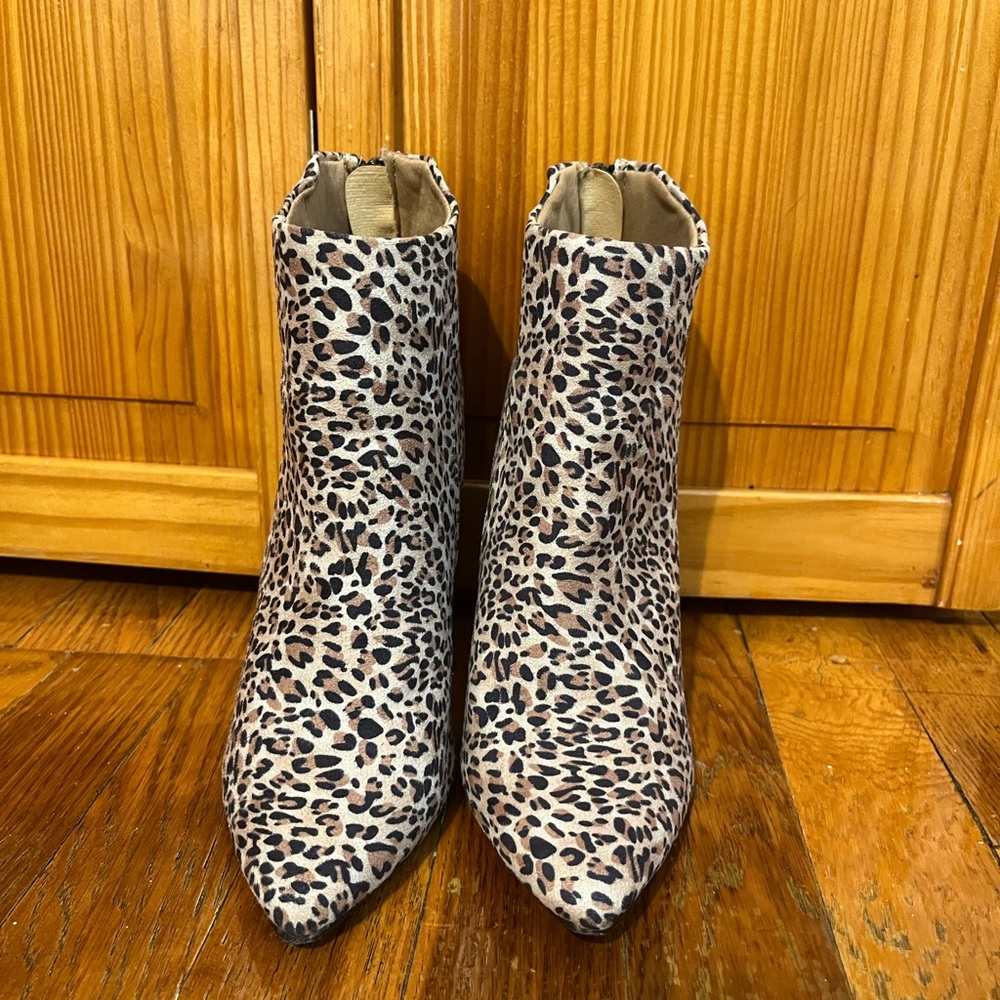 Leopard Print Ankle Booties. Size 6.5. Like New! - image 2